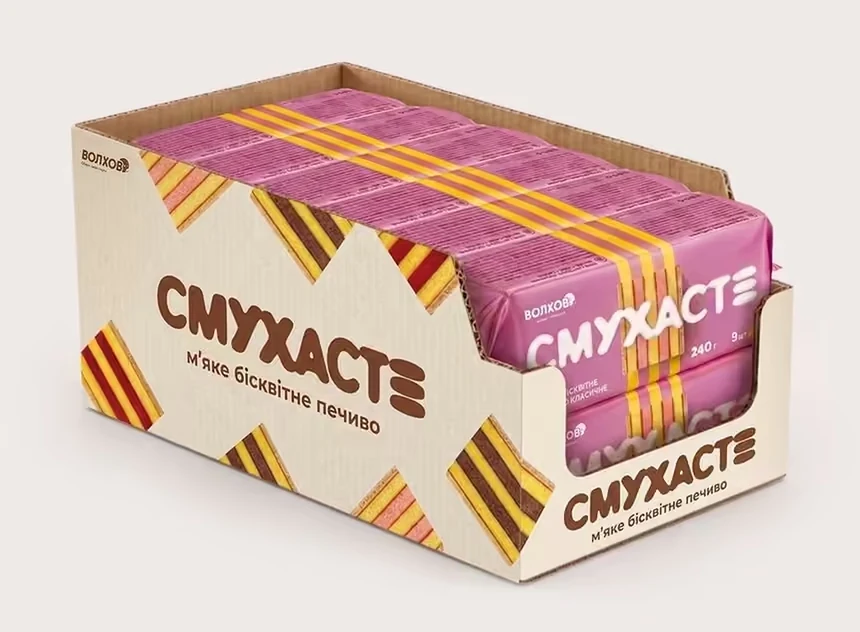Картонний шоу-бокс «Смухасте» з дванадцятьма пачками